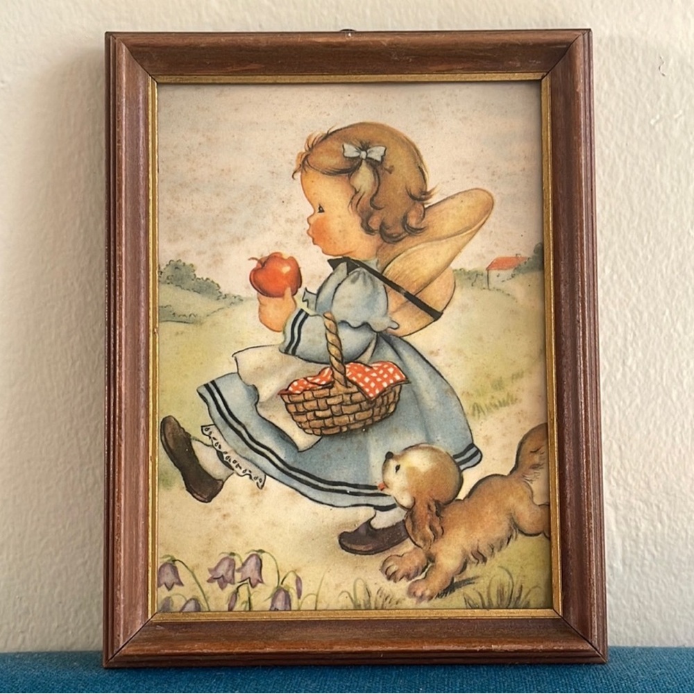 Vintage 1950s framed print